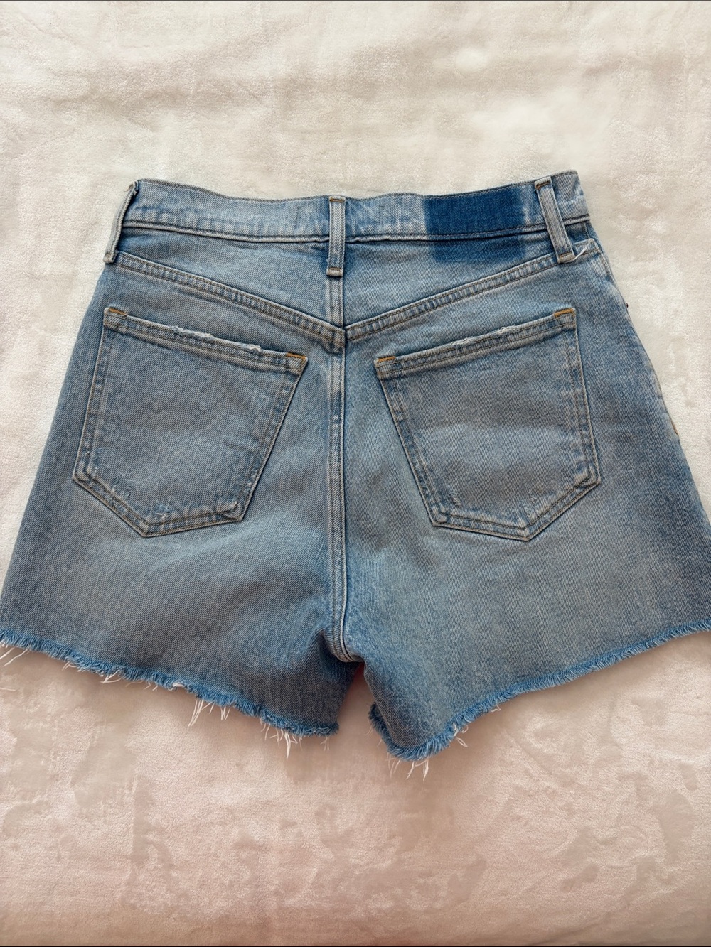 Abercrombie & Fitch Mom shorts Light Blue High-Rise Distressed - 26 curve love - Picture 7 of 9